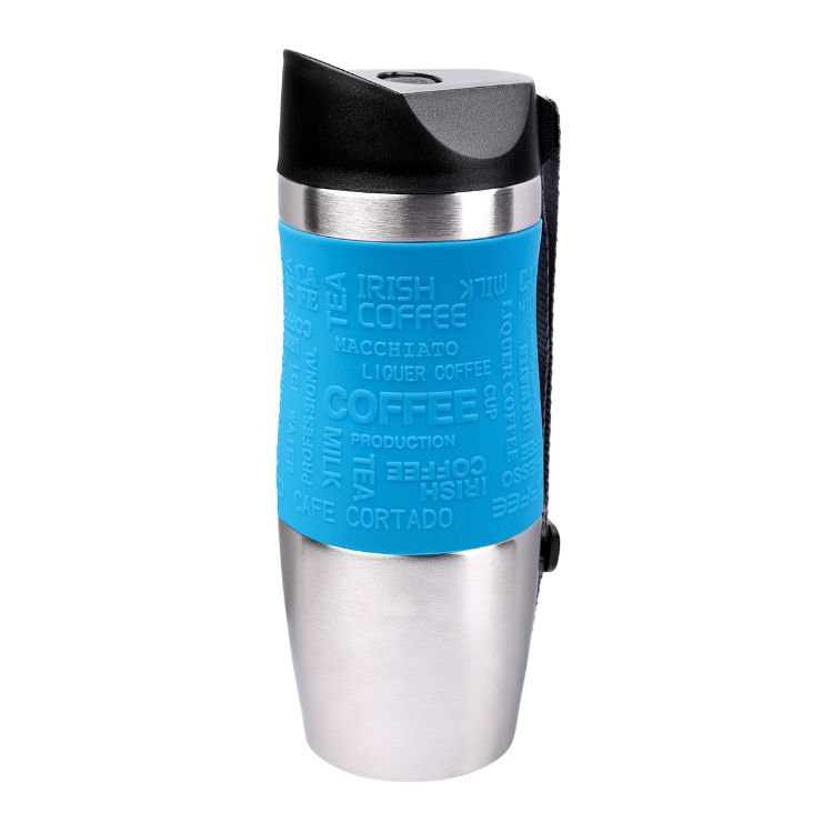 Bild von PRESIT Coffee2Go Becher Vakuum mit hellblauer Manschette 